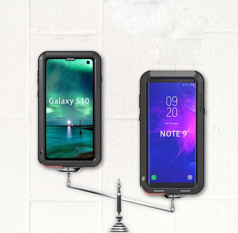Love Mei kovový super odolný kryt pro Samsung Galaxy S10 - černý