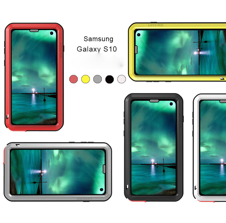 Love Mei kovový super odolný kryt pro Samsung Galaxy S10 - černý