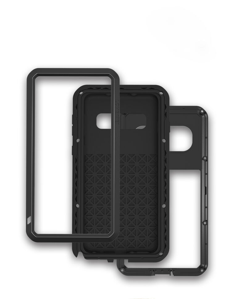 Love Mei kovový super odolný kryt pro Samsung Galaxy S10 - černý