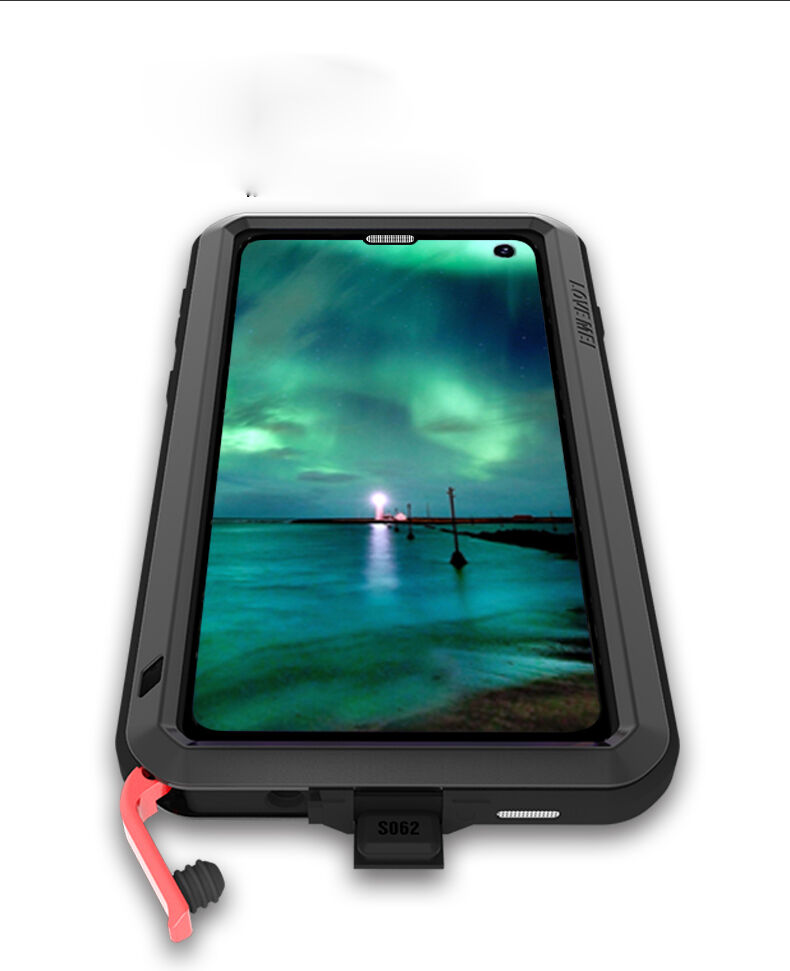 Love Mei kovový super odolný kryt pro Samsung Galaxy S10 - černý