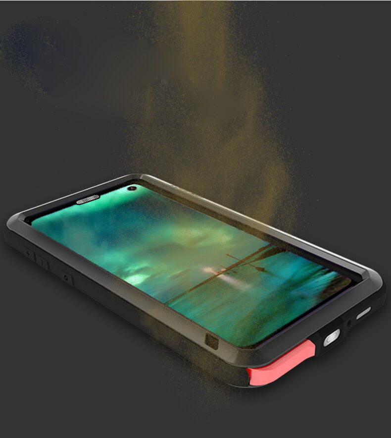 Love Mei kovový super odolný kryt pro Samsung Galaxy S10 - černý