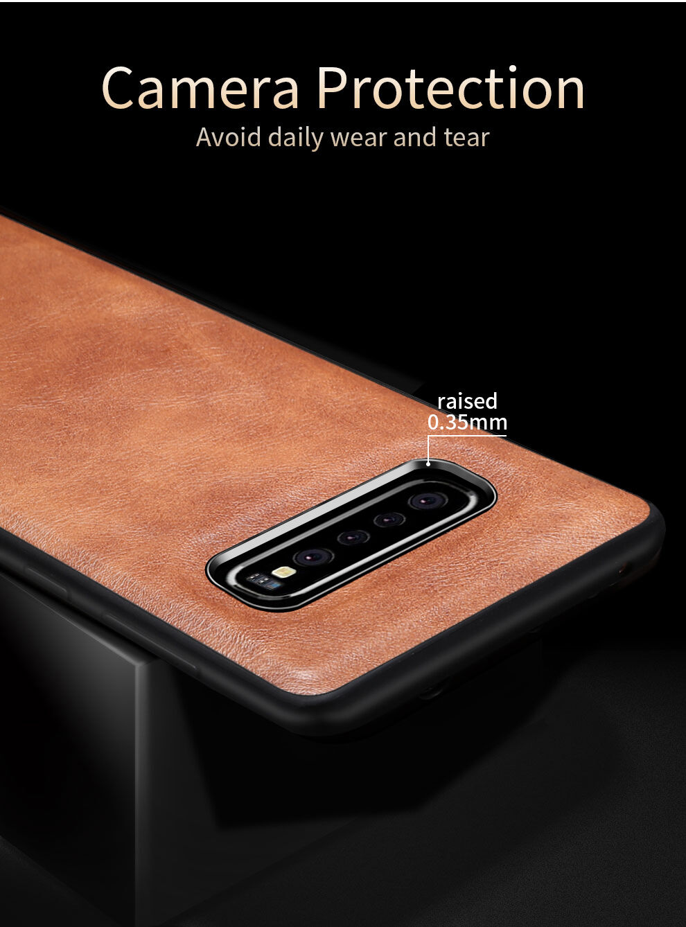 X-Level kryt s koženkovým povrchem pro Samsung Galaxy S10 - hnědý