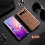 X-Level kryt s koženkovým povrchem pro Samsung Galaxy S10 - hnědý