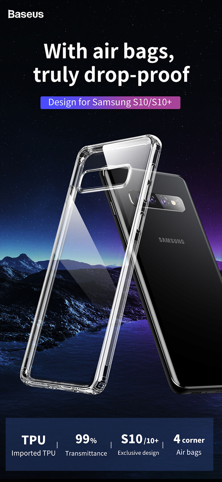 Baseus ochranný plastový kryt pro Samsung Galaxy S10 - transparentní