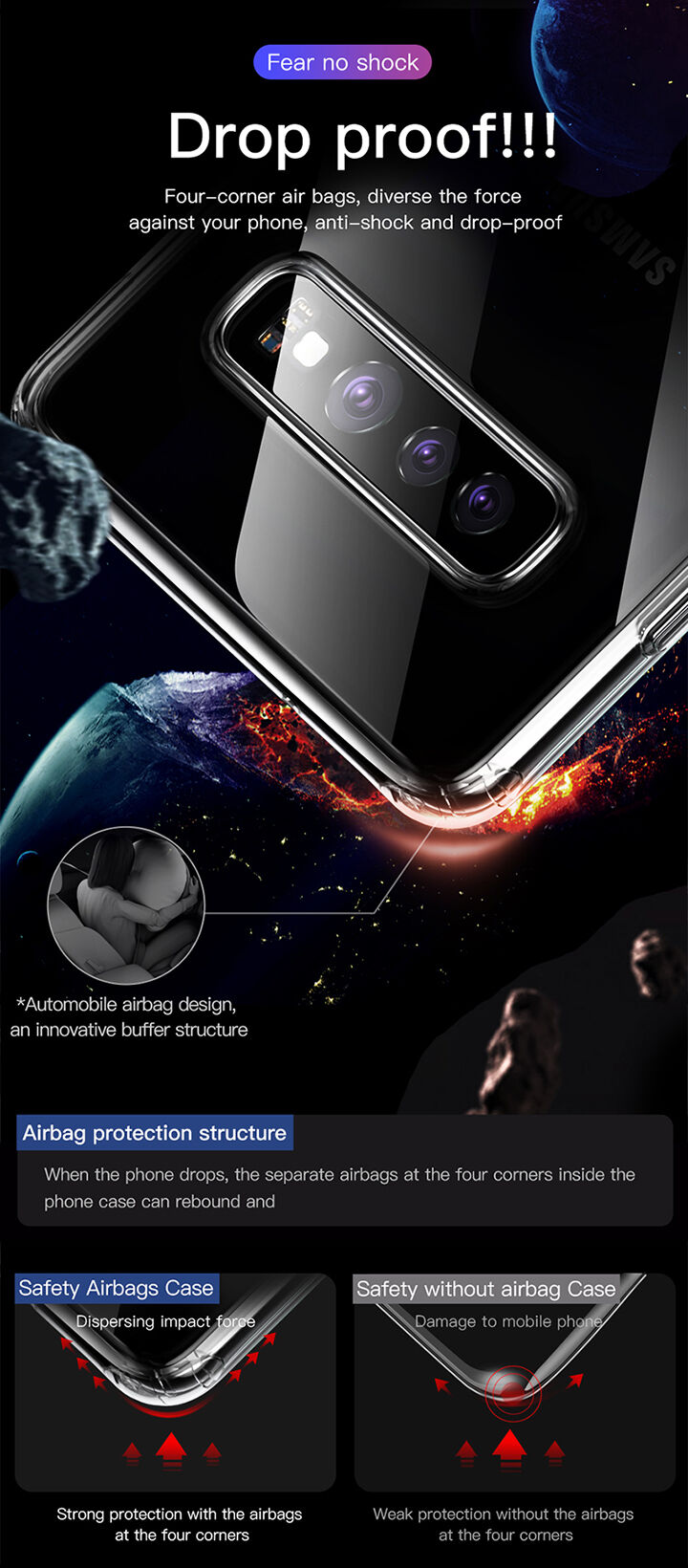 Baseus ochranný plastový kryt pro Samsung Galaxy S10 - transparentní