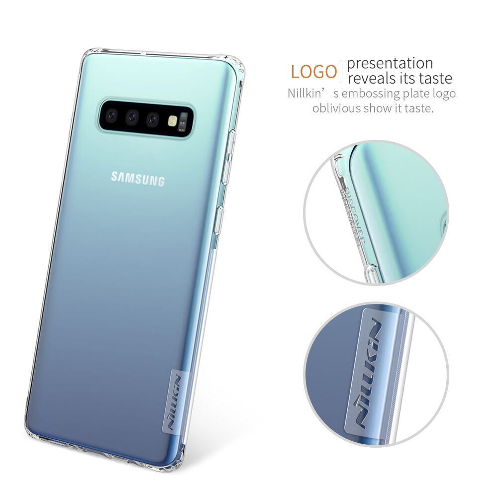 Nillkin transparentní kryt z měkkého plastu pro Samsung Galaxy S10 - šedý