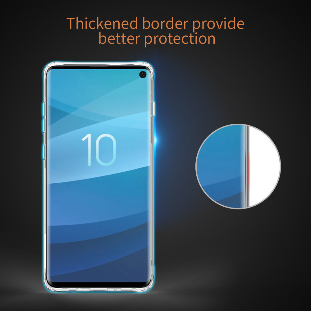 Nillkin transparentní kryt z měkkého plastu pro Samsung Galaxy S10 - bílý