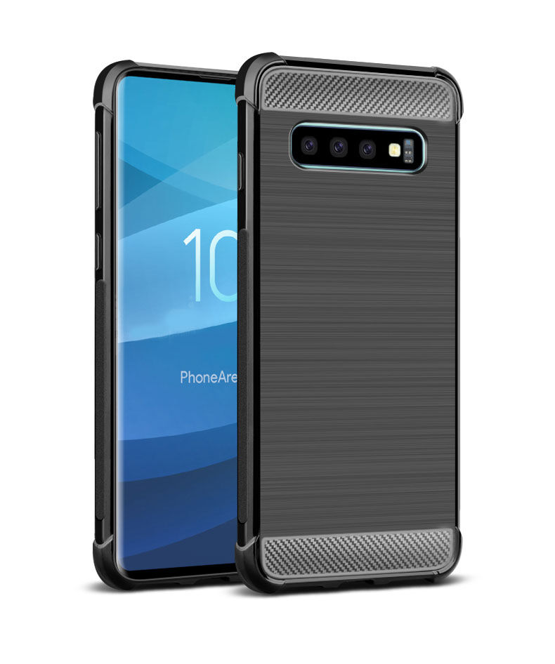 Imak ochranný kryt s broušenou texturou pro Samsung Galaxy S10 - černý