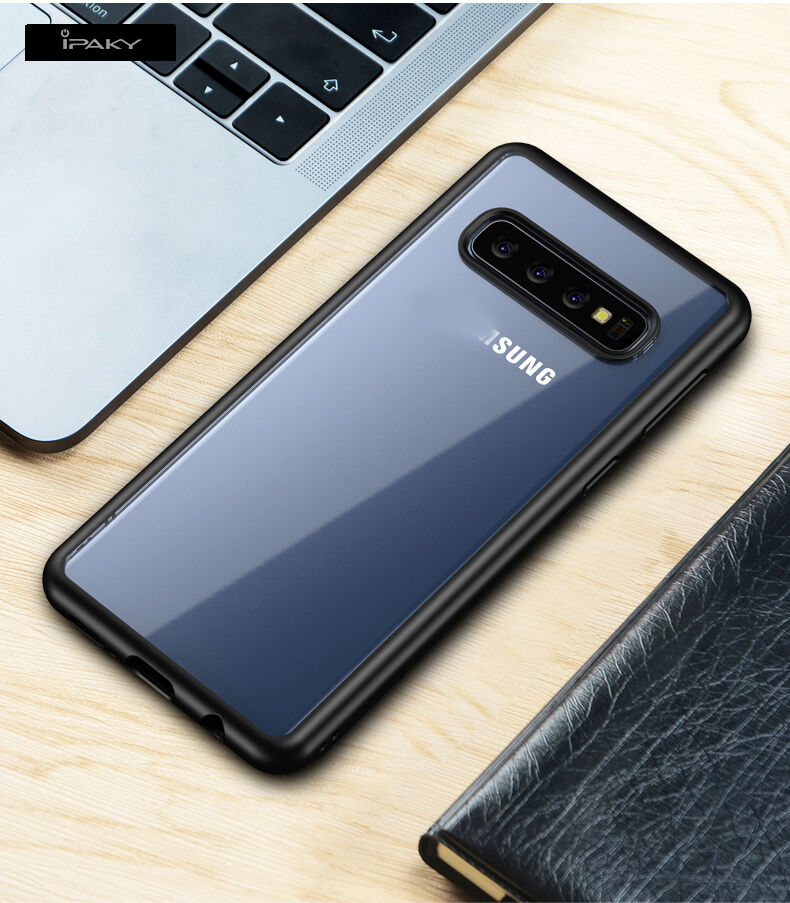 Ipaky transparentní plastový kryt pro Samsung Galaxy S10 - černý