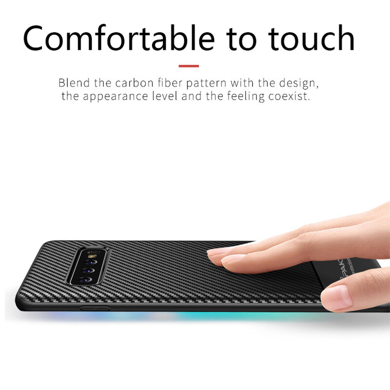 Ipaky kryt s texturou karbonových vláken pro Samsung Galaxy S10 - černý