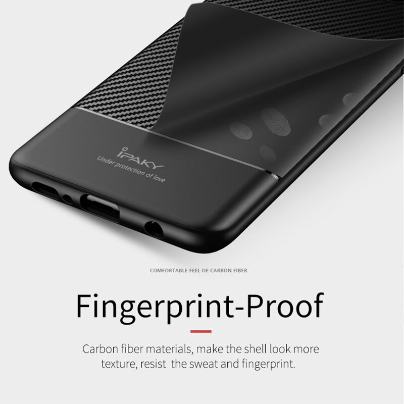 Ipaky kryt s texturou karbonových vláken pro Samsung Galaxy S10 - černý