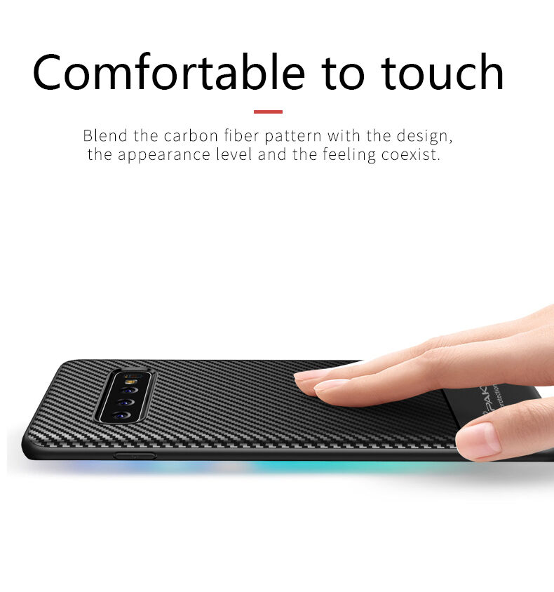Ipaky kryt s texturou karbonových vláken pro Samsung Galaxy S10 - černý