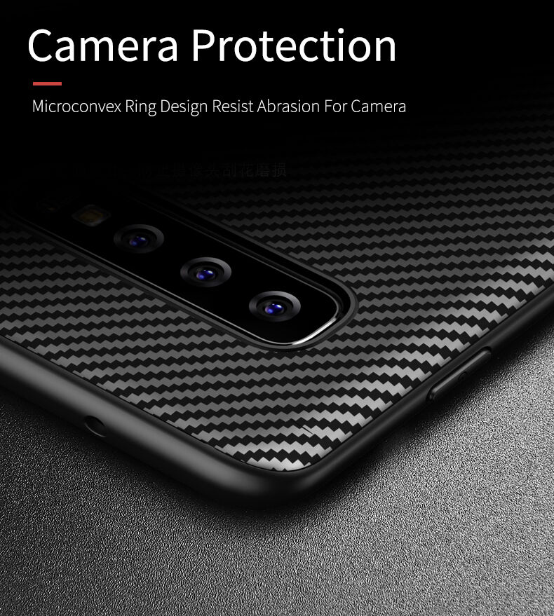Ipaky kryt s texturou karbonových vláken pro Samsung Galaxy S10 - černý