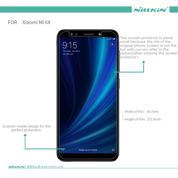 Nillkin ochranná anti-fingerprint fólie pro Xiaomi Mi A2 - křišťálově čirá