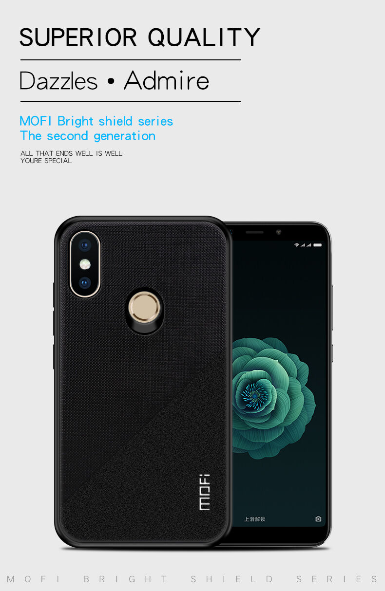 Mofi ochranný plastový a textilní kryt pro Xiaomi Mi A2 Lite - černý