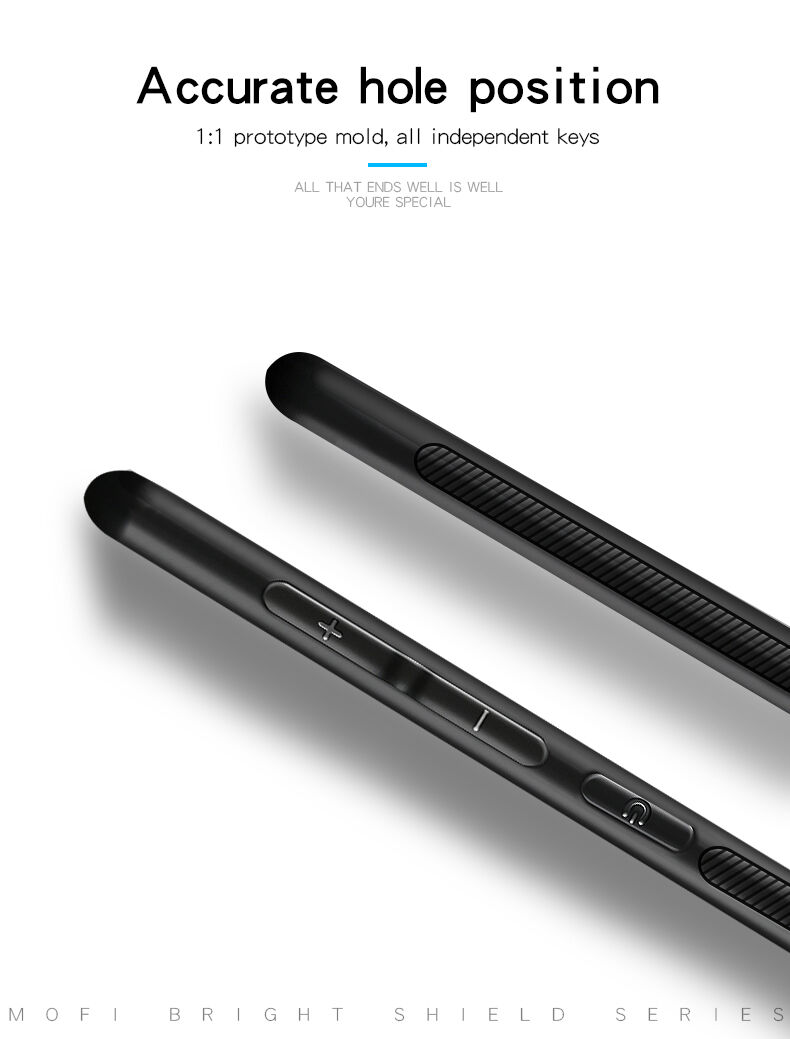 Mofi ochranný plastový a textilní kryt pro Xiaomi Mi A2 Lite - černý
