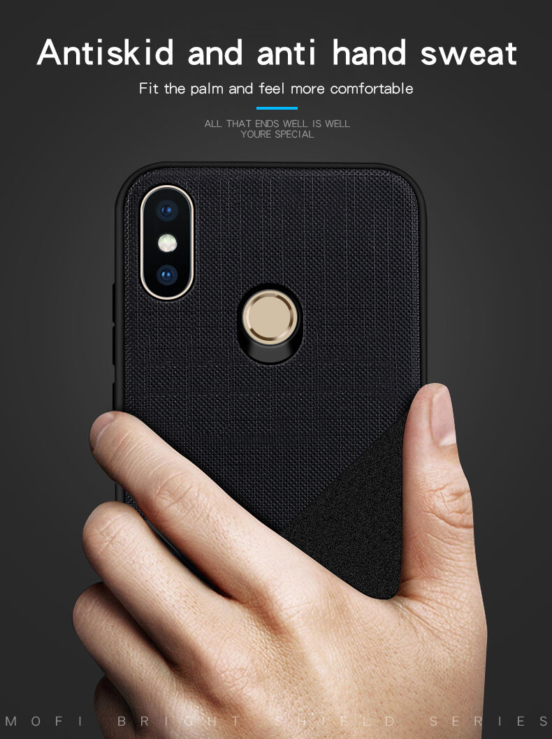 Mofi ochranný plastový a textilní kryt pro Xiaomi Mi A2 Lite - černý
