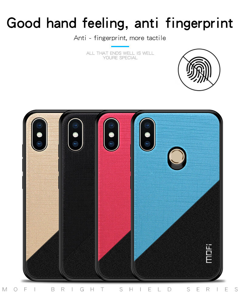 Mofi ochranný plastový a textilní kryt pro Xiaomi Mi A2 Lite - černý