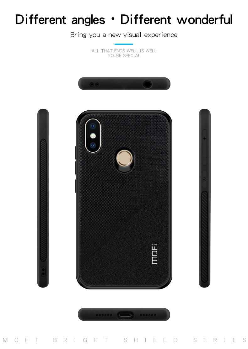 Mofi ochranný plastový a textilní kryt pro Xiaomi Mi A2 Lite - černý