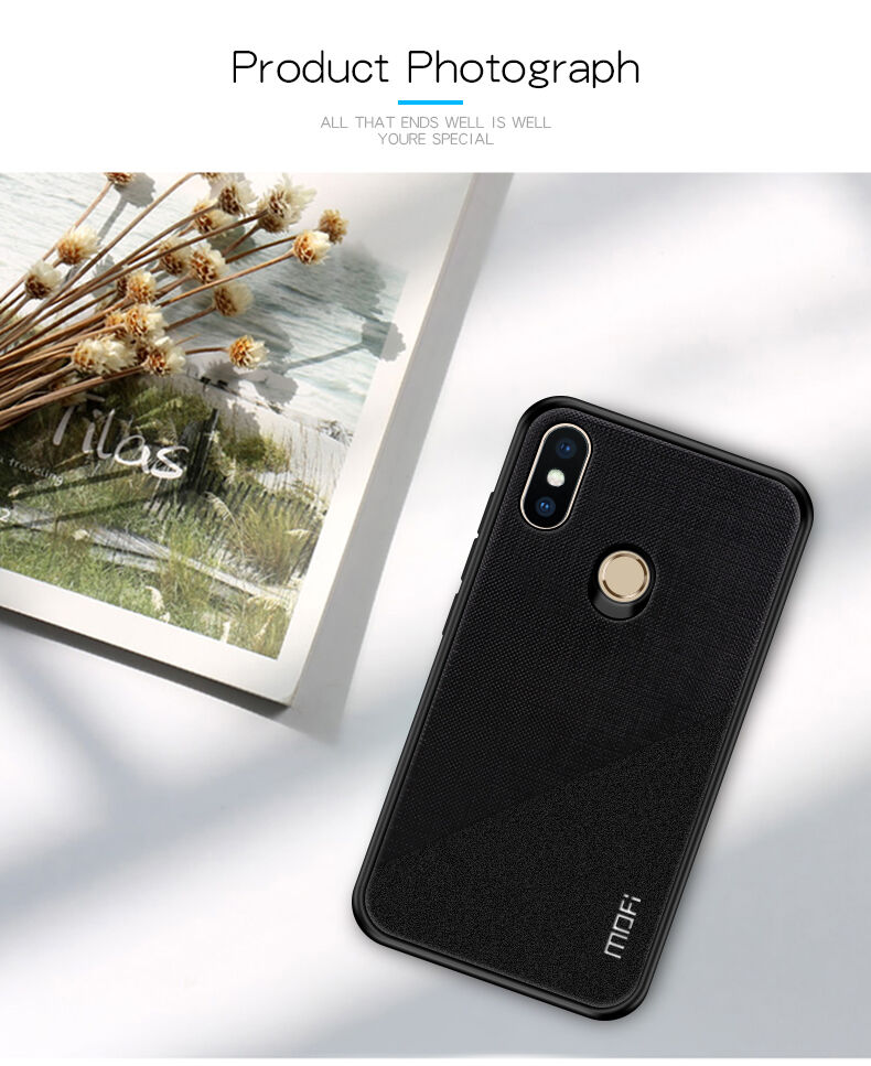 Mofi ochranný plastový a textilní kryt pro Xiaomi Mi A2 Lite - černý