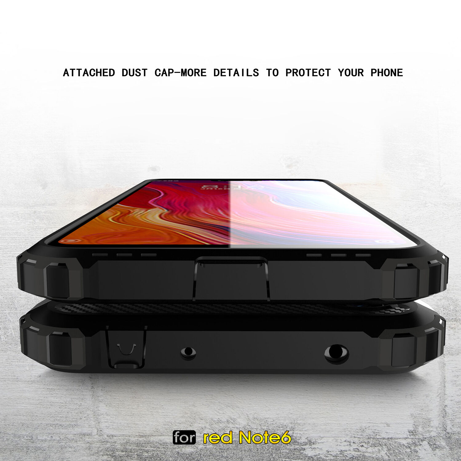 Super odolný kryt Armor pro Xiaomi Redmi Note 6 Pro - stříbrný