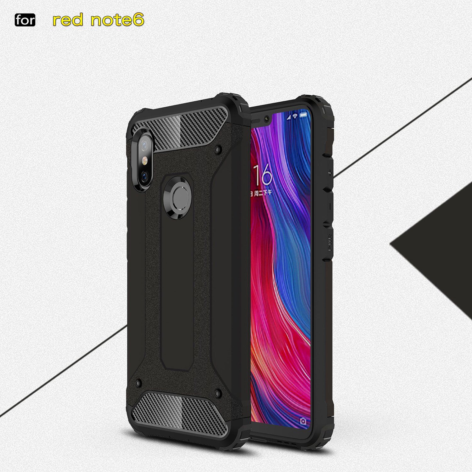 Super odolný kryt Armor pro Xiaomi Redmi Note 6 Pro - stříbrný