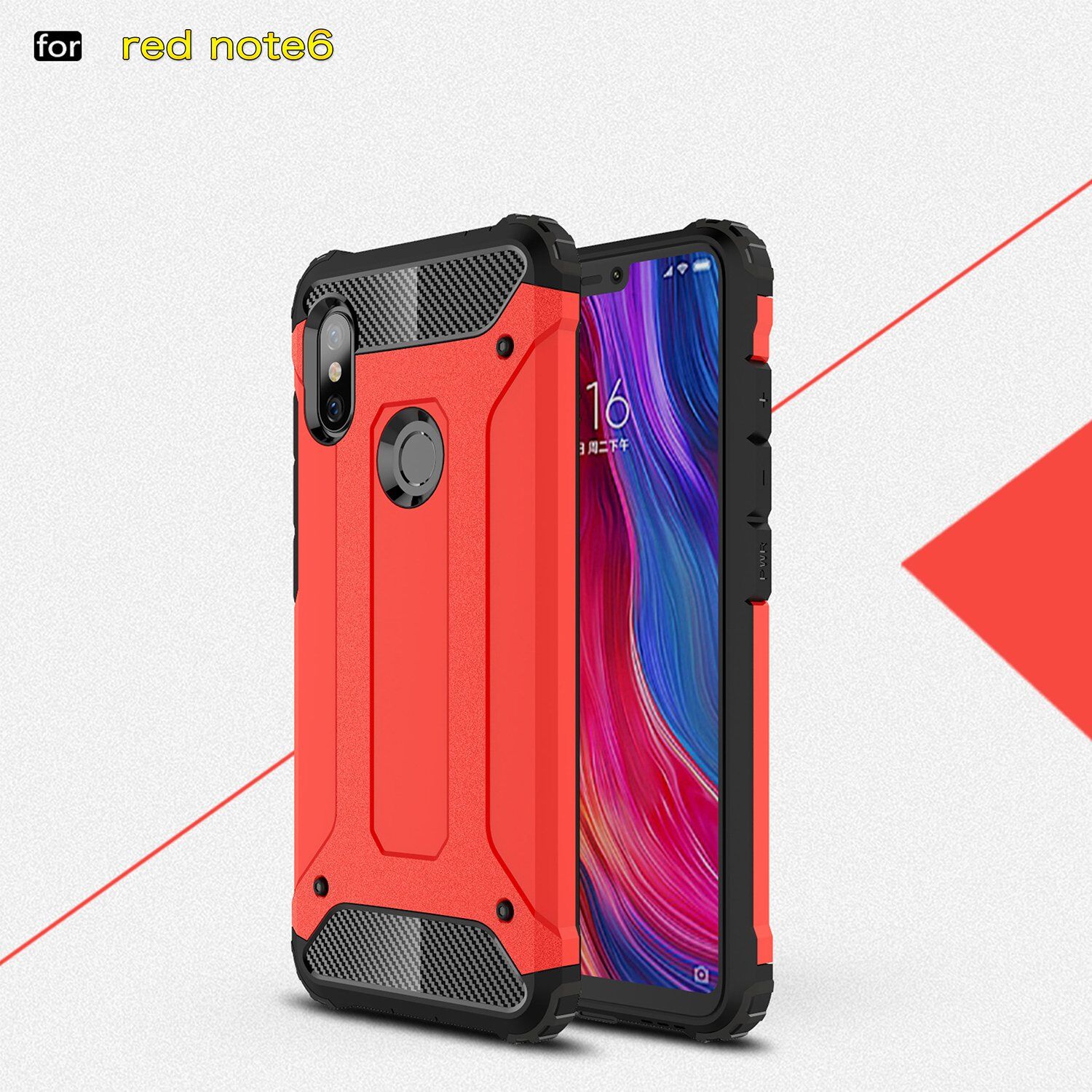 Super odolný kryt Armor pro Xiaomi Redmi Note 6 Pro - stříbrný
