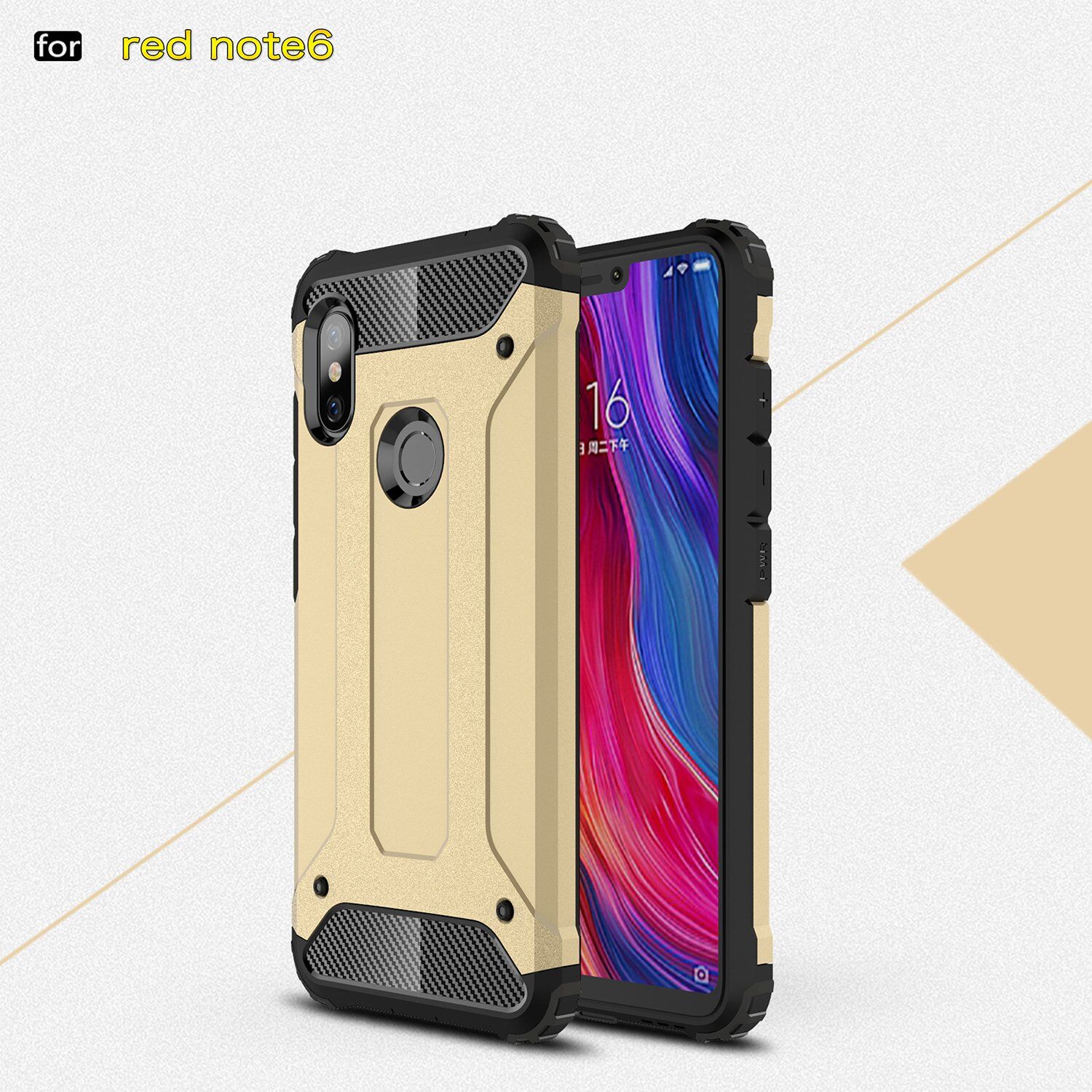 Super odolný kryt Armor pro Xiaomi Redmi Note 6 Pro - stříbrný