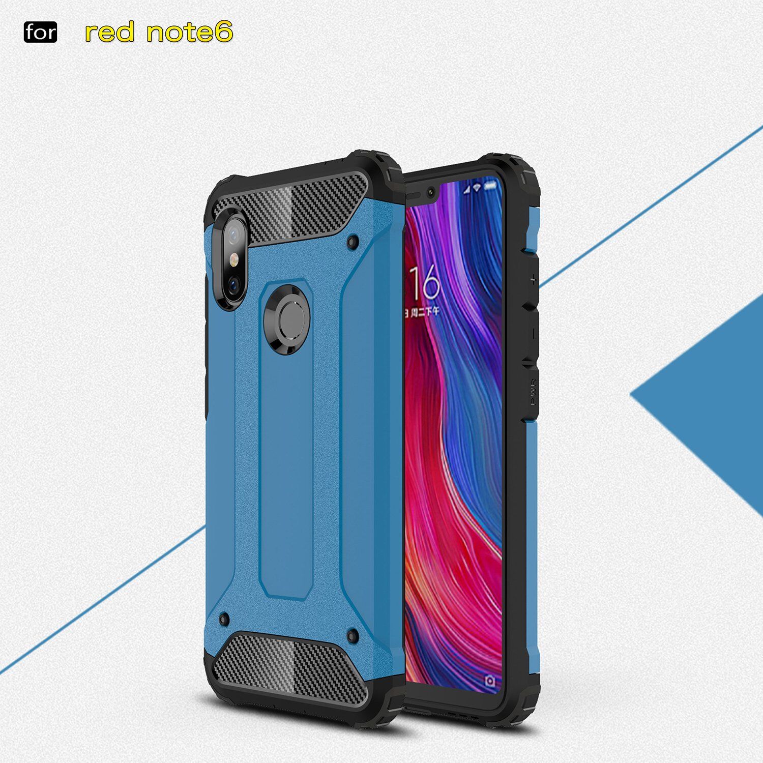 Super odolný kryt Armor pro Xiaomi Redmi Note 6 Pro - stříbrný