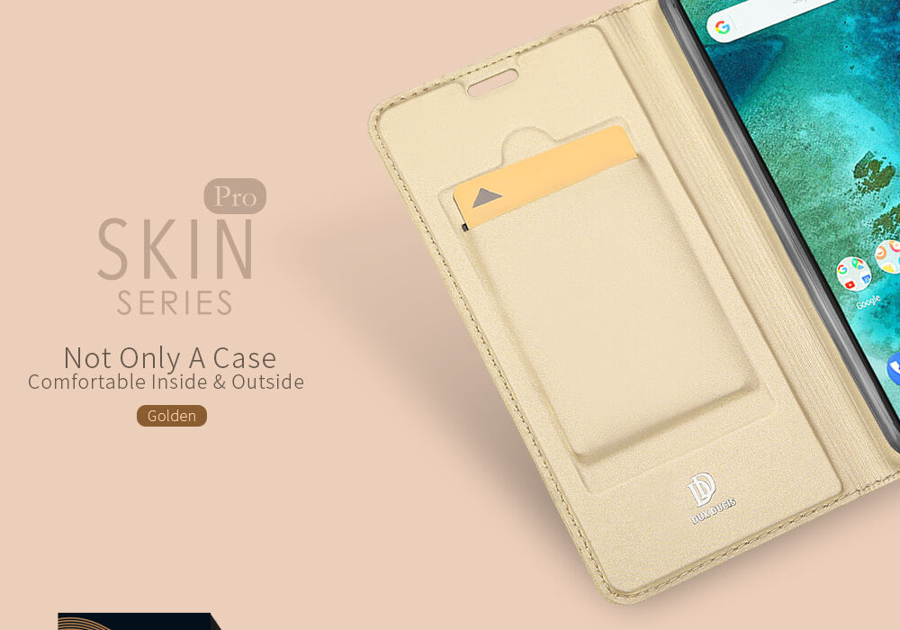 Dux Ducis ochranné kožené pouzdro pro Xiaomi Redmi Note 6 Pro - růžovozlaté