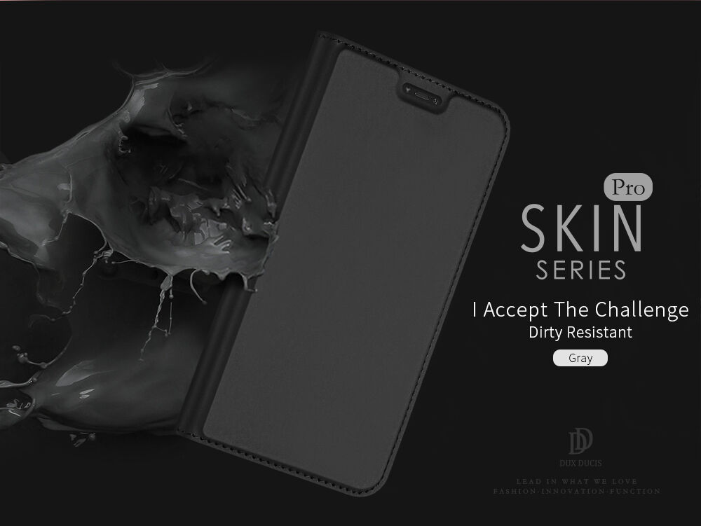 Dux Ducis ochranné kožené pouzdro pro Xiaomi Redmi Note 6 Pro - šedé