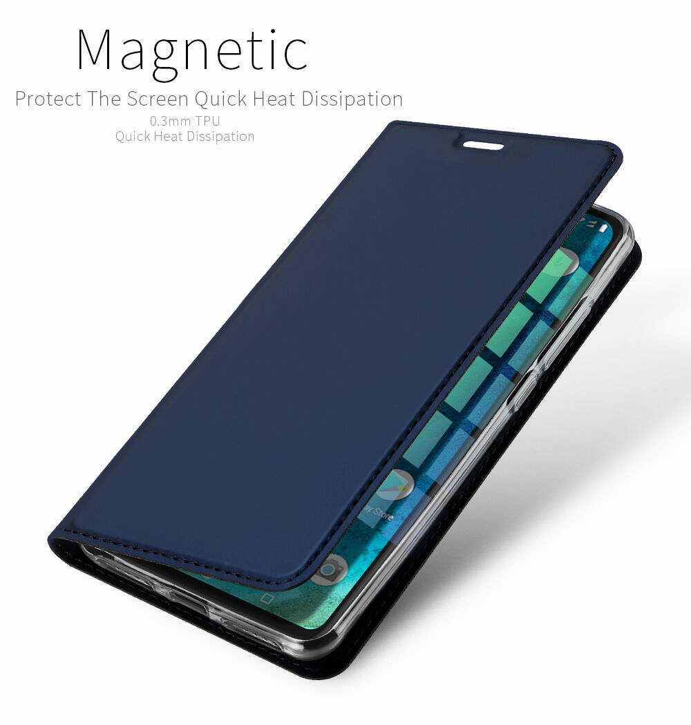 Dux Ducis ochranné kožené pouzdro pro Xiaomi Redmi Note 6 Pro - šedé