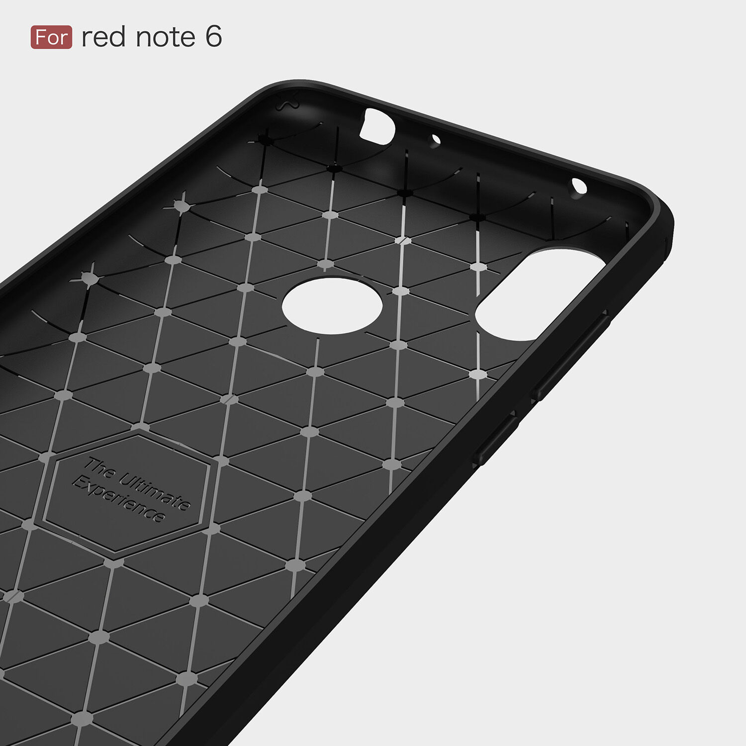 Ochranný kryt s broušenou texturou pro Xiaomi Redmi Note 6 Pro - černý