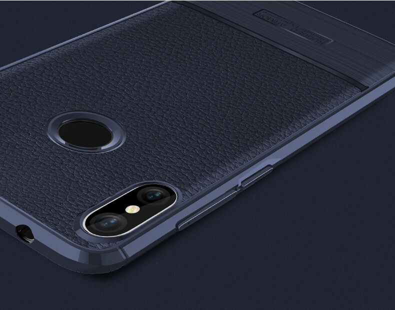Kryt s broušenou a koženou texturou pro Xiaomi Mi A2 Lite / Redmi 6 Pro  - černý