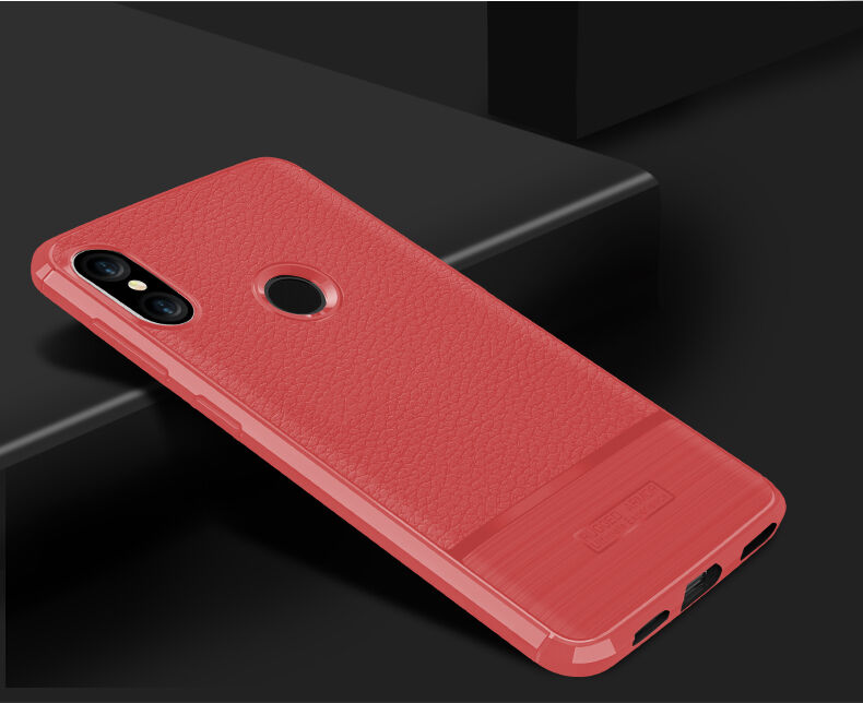 Kryt s broušenou a koženou texturou pro Xiaomi Mi A2 Lite / Redmi 6 Pro  - černý