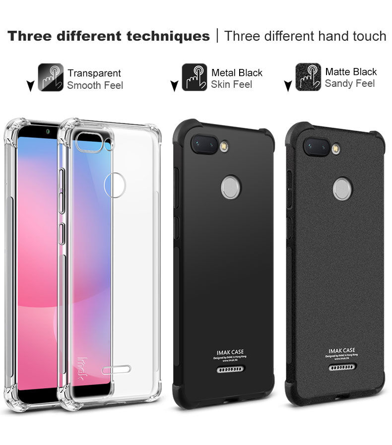 Imak tenký nárazuvzdorný kryt s ochranou displeje pro Xiaomi Redmi 6 - transparentní