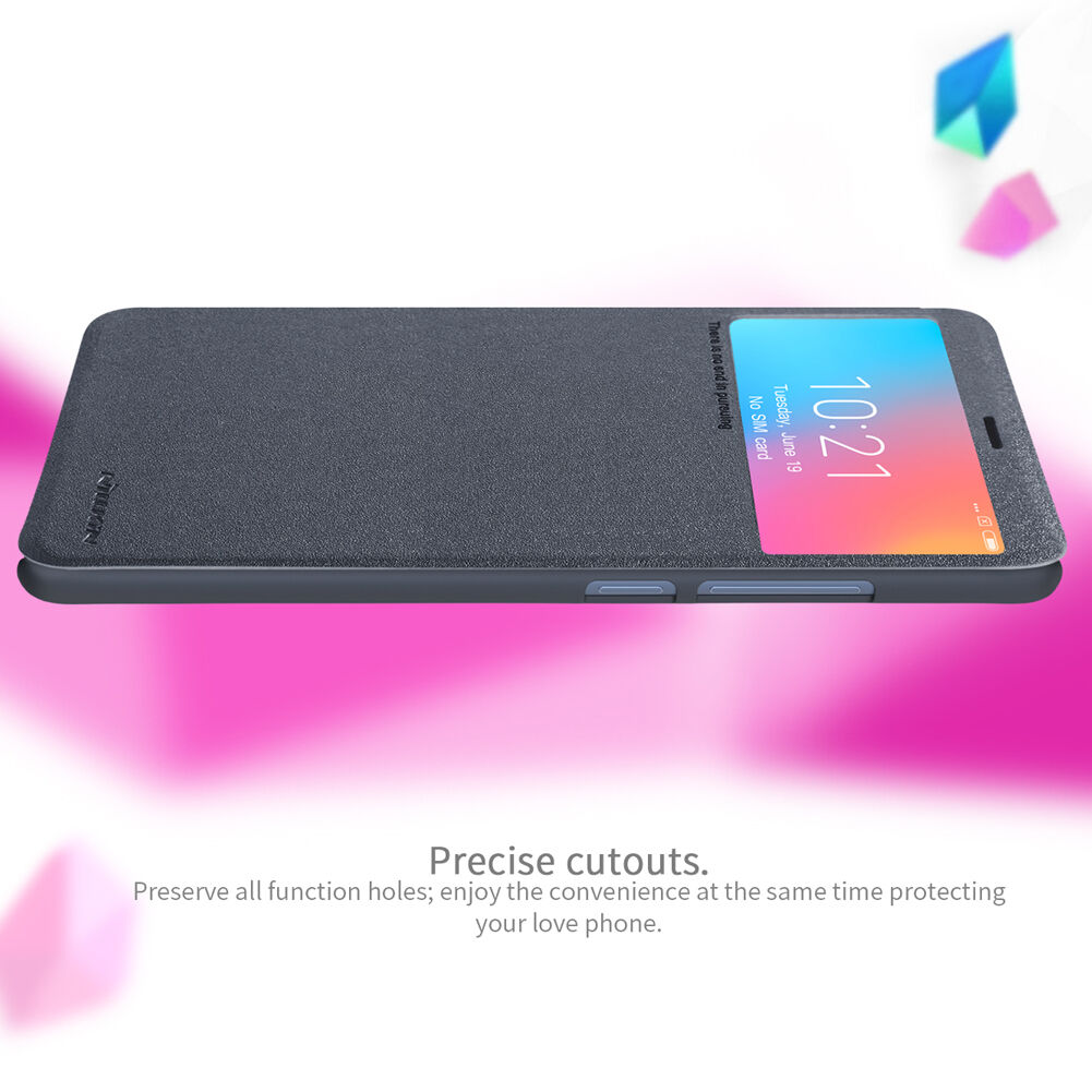 Nillkin ochranné kožené pouzdro s průhledem pro Xiaomi Redmi 6 - zlaté