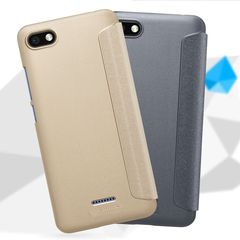 Nillkin ochranné kožené pouzdro s průhledem pro Xiaomi Redmi 6 - zlaté