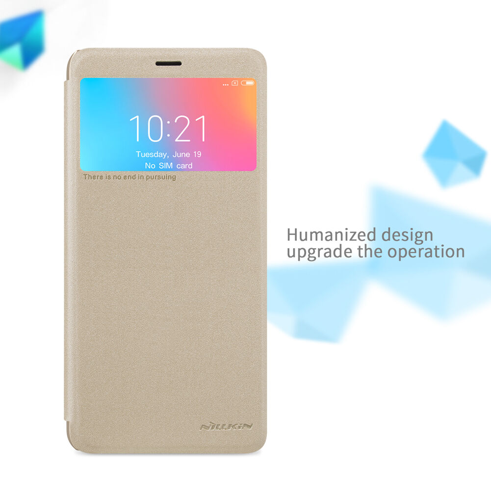 Nillkin ochranné kožené pouzdro s průhledem pro Xiaomi Redmi 6A - šedé