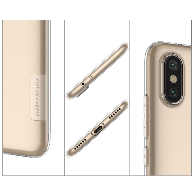Nillkin tenký průhledný ochranný kryt pro Xiaomi Mi A2 - šedý