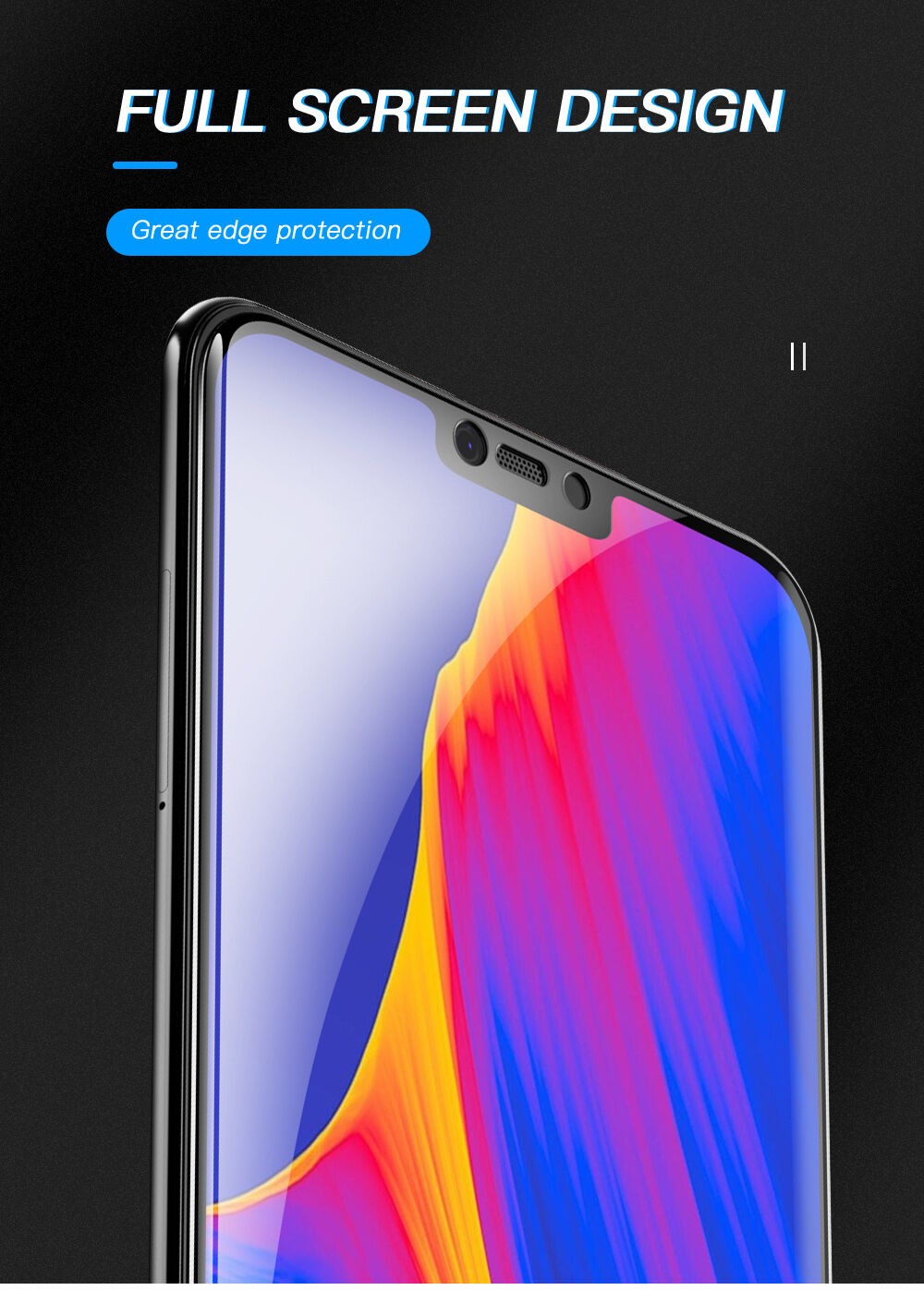 Amorus Tvrzené sklo 3D pro Xiaomi Mi 8 Lite - černé