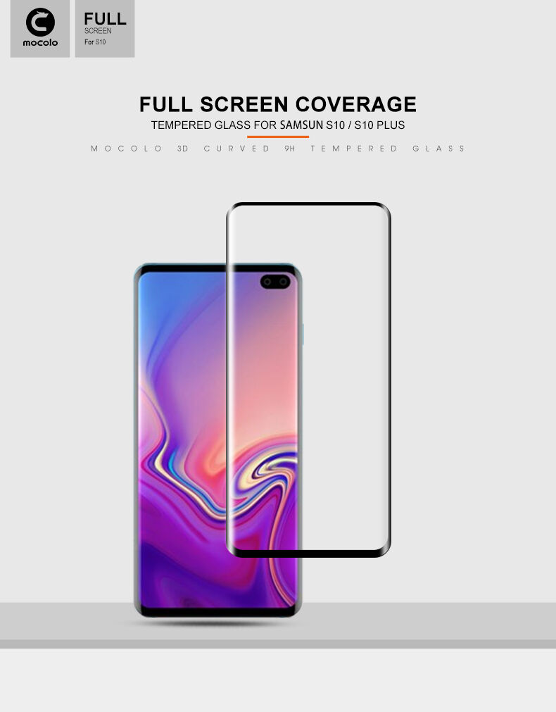 Mocolo Tvrzené sklo 3D pro Samsung Galaxy S10 Plus - černé