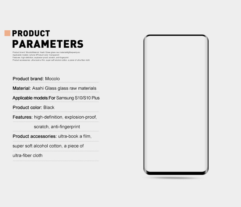 Mocolo Tvrzené sklo 3D pro Samsung Galaxy S10 Plus - černé