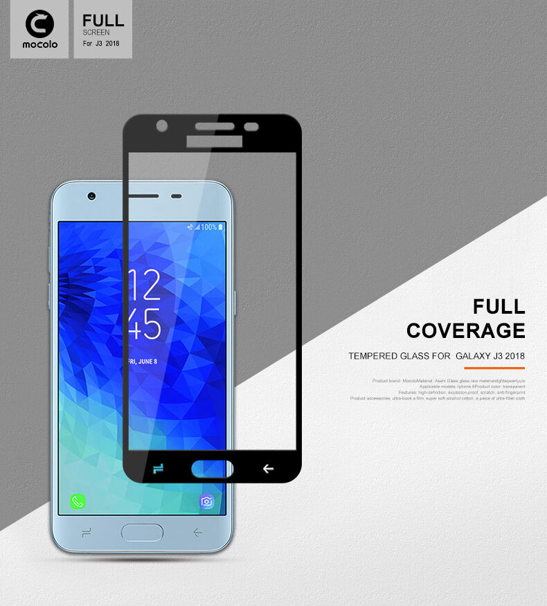 Mocolo Tvrzené sklo 3D pro Samsung Galaxy J3 (2018) - černé