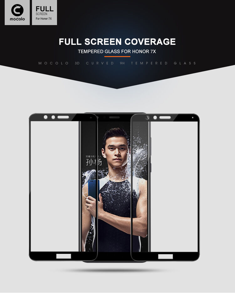 Mocolo Tvrzené sklo 3D pro Honor 7X  - bílé