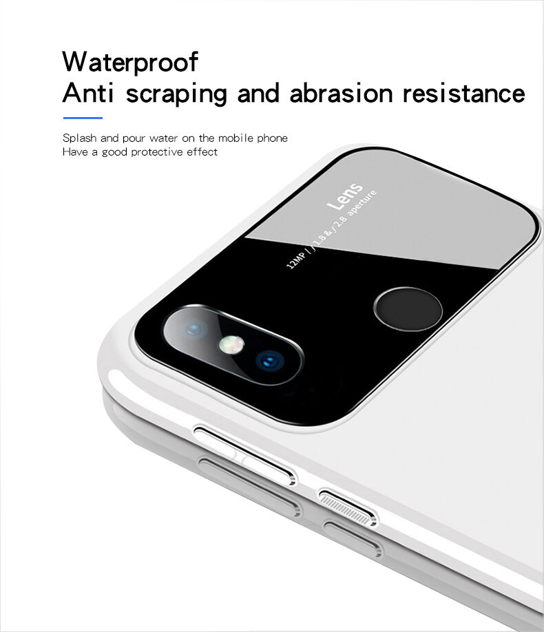 Mofi plastový kryt se sklem pro Xiaomi Mi 8 - žlutý
