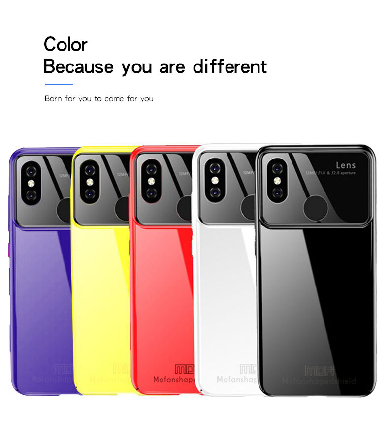Mofi plastový kryt se sklem pro Xiaomi Mi 8 - žlutý
