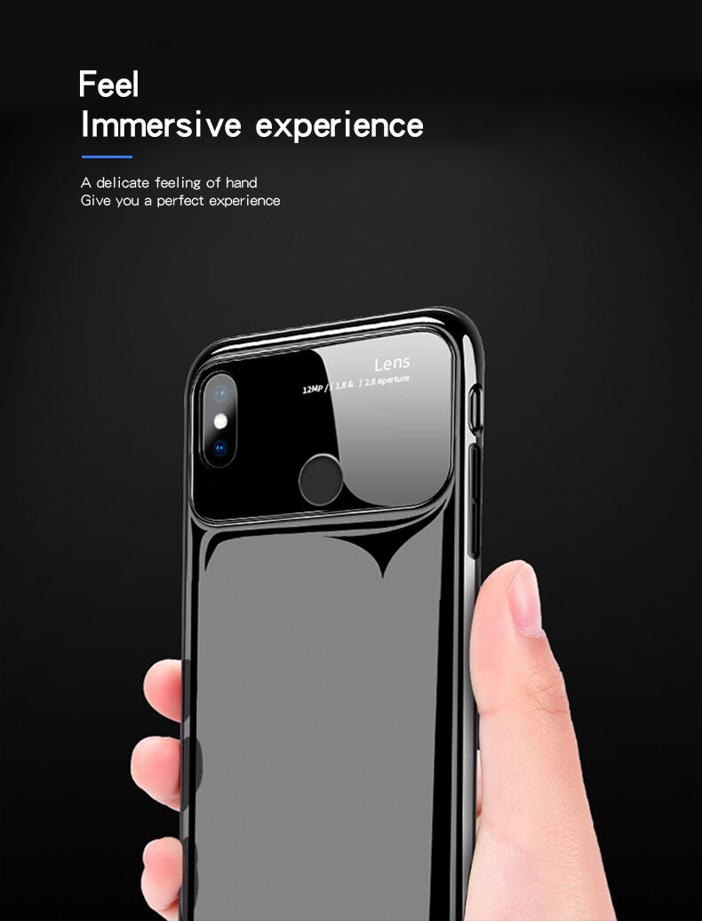 Mofi plastový kryt se sklem pro Xiaomi Mi 8 - červený