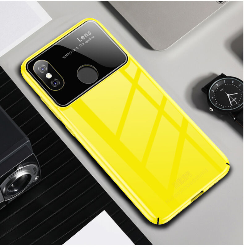 Mofi plastový kryt se sklem pro Xiaomi Mi 8 - červený