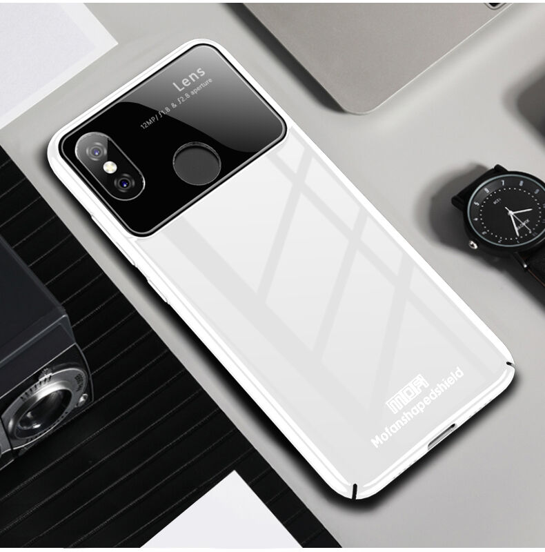 Mofi plastový kryt se sklem pro Xiaomi Mi 8 - bílý